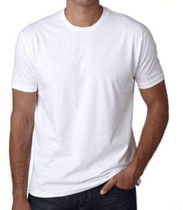 Fashion Heavy Weight Plain Tshirt-WHITE