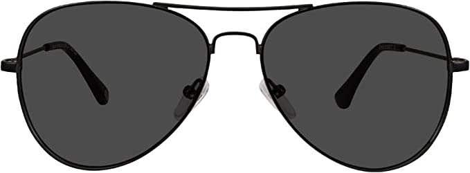 احصل على نظارة شمسية للجنسين اي باي دايركت، مطلية بعدسات مضادة للخدش، حماية من الأشعة فوق البنفسجية، وإطار معدني - اسود مع أفضل العروض | رنين.كوم