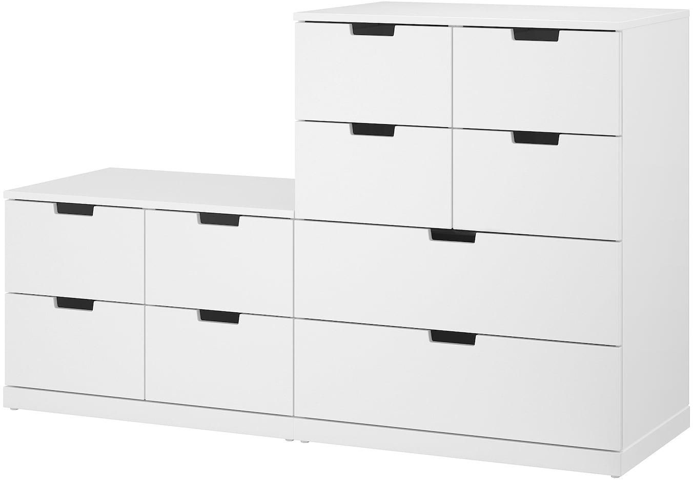 NORDLI Chest of 10 drawers - white 160x99 cm