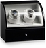 WATCH WINDER FOR AUTOMATIC WATCHES-BLACK-2 AUTOMATIC WATCH SLOTS