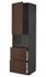 METOD / MAXIMERA Hi cab f micro w door/2 drawers, black/Sinarp brown, 60x60x220 cm - IKEA