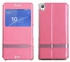 USAMS S View Window Leather Stand Case/Cover for Sony Xperia Z3 Compact- PINK