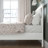 HEMNES Bed frame - white stain/Lindbåden 160x200 cm