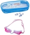 Dolphin DZ-1600 Anti-Fog Swimming Goggle With Ear Plugs, Pink