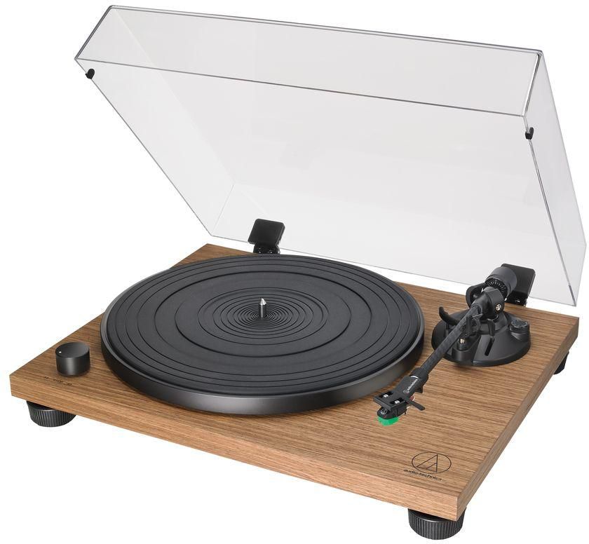 Audio Technica AT-LPW40WN Belt-Drive Turntable with Built-in Preamp - Wood