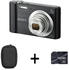 Sony W800 20.1 MP Digital Camera with 16gb Memory card & case,  black