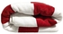 100% Cotton Oversized Large Bath Towels Softness and Absorbency Beach Towel (Red-White)