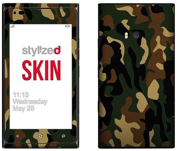 Stylizedd Premium Vinyl Skin Decal Body Wrap For Nokia Lumia 900 - Camo Mini Woodland