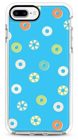Protective Case Cover For Apple iPhone 8 Plus Loopy Hoops Full Print