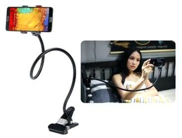 Flexible Mobile Phone Mount With Clip Black