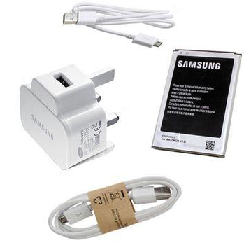 Generic 1300 mAh Battery for Samsung Galaxy Young + 3-Pin Charger With 2 Cables - White