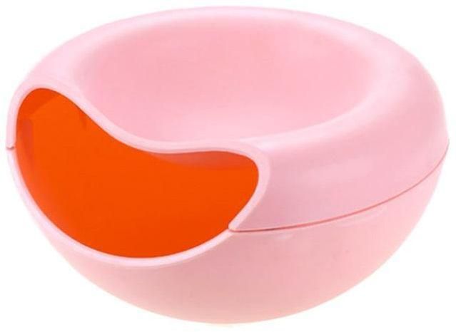 Plastic Open Double Layer Candy Snacks Dry Fruit Melon Seeds Holder Storage Box Dish