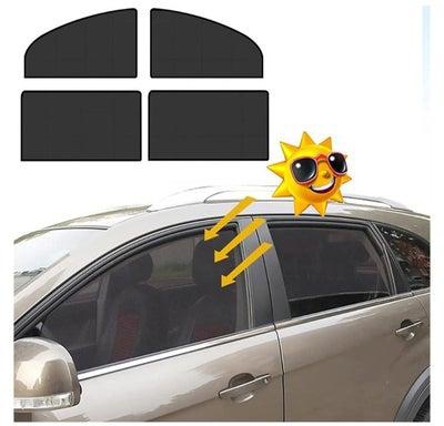 Car Side Window Sun Shade, 4 Pack Universal Car Reversible Magnetic Curtain, Car Window SunShades Mesh Summer Mesh Auto Window Sun Visor Shield Sunshade Protector, Sun Protection