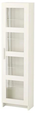 BRIMNES Glass-door cabinet, white