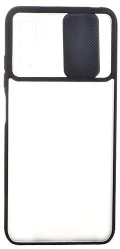 For Xiaomi Redmi Note 10 5G Case With Camera Protection Plain Design PP Back Cover - Black/Clear