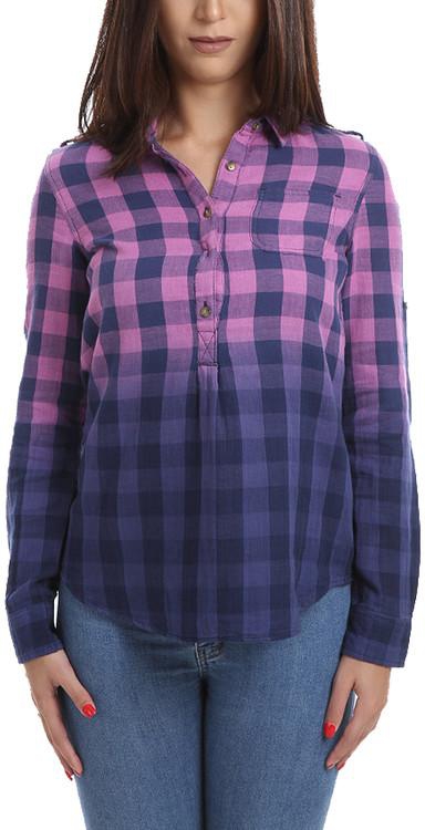 Checkered Shirt - Purple & Navy Blue -PURPLE
