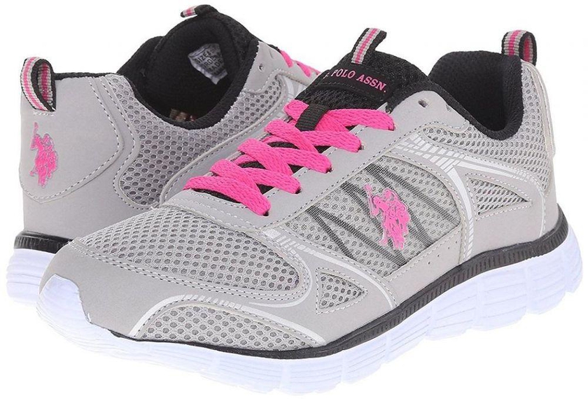 U.S. Polo Assn Grey & Pink Running Shoe For Women