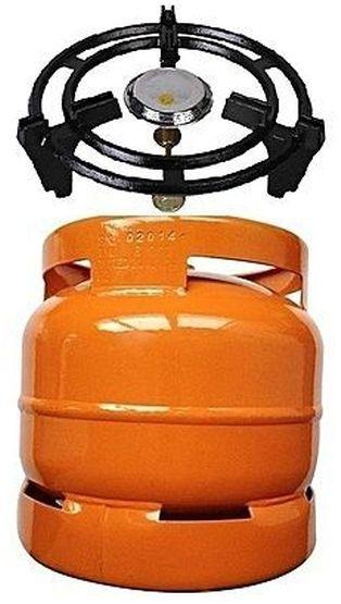 6kg Gas Cylinder With Anti-rust Cast Sitter And Burner