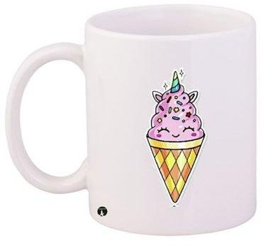 Printed Coffee Mug White/Pink/Yellow