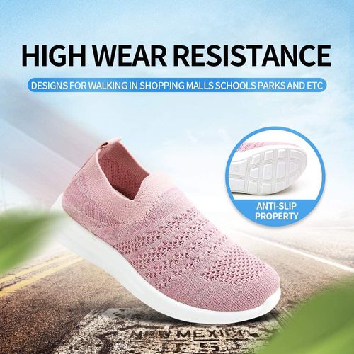 Size 8 UK Child to 2 UK Apawwa Girls Boys Trainers Lightweight Unisex Kids Breathable Running Sport Shoes Toddler Mesh Slip On Trainers Pink/Blue/Navy/Black Tennis Athletic School Walking Sneakers 