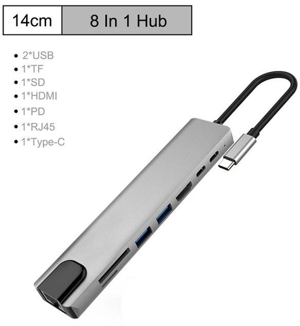 Usb Hub Usb C Hub To Muti Usb 3.0 Hdmi 4k Sd Tf USB Hubs