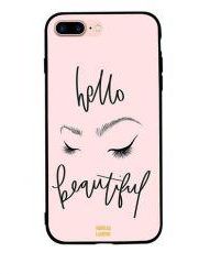 Moreau Laurent Hello Beautiful Pattern Back Cover for iPhone 8 Plus- Black and Pink