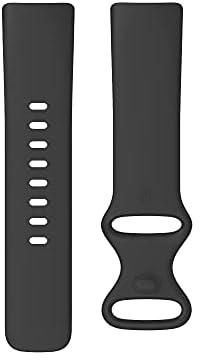Fitbit Charge 5 Infinity Accessory Band, Official Fitbit Product, Black, Large, FB181ABBKL