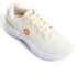 Air Walk Self Pattern Lace Up Canvas Sneakers - Cream Beige & Lime Green