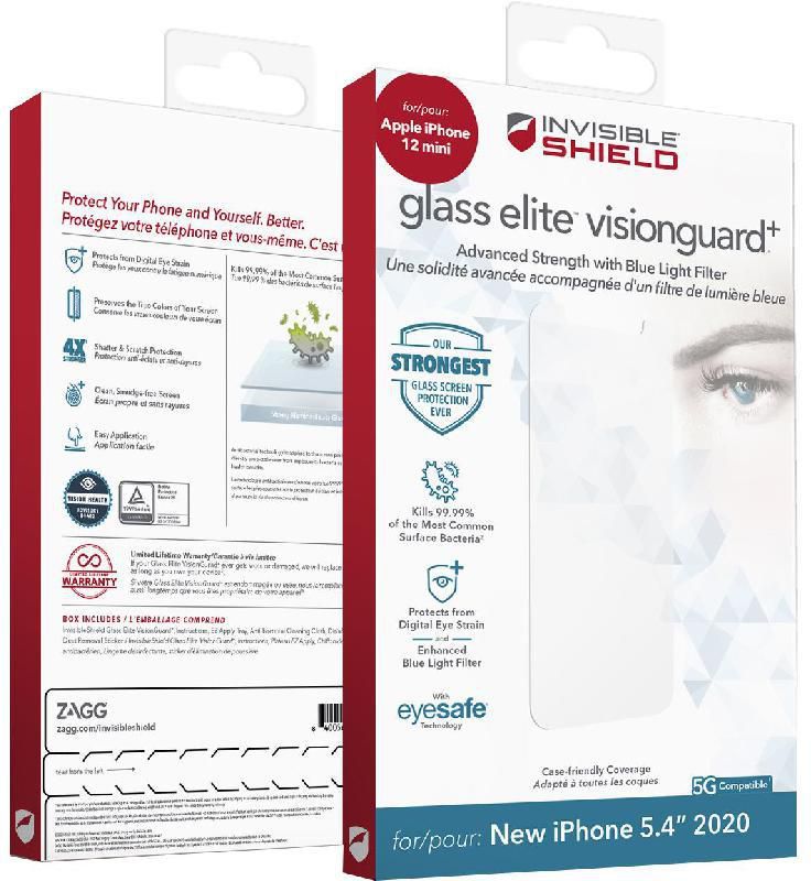 زاج انفيزبل شيلد Glass Elite VisionGuard+ واقي شاشة هاتف ذكي