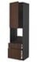 METOD / MAXIMERA High cabinet f oven+door/2 drawers, black/Sinarp brown, 60x60x220 cm - IKEA