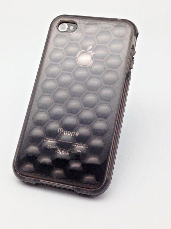 Honey Comb Bee Series Crystal Case for Apple iPhone 4 4s - Translucent Brown