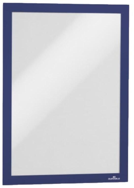 Durable DURAFRAME, Self&shy;-Adhesive Magnetic Frame A4, 2/pack, Blue