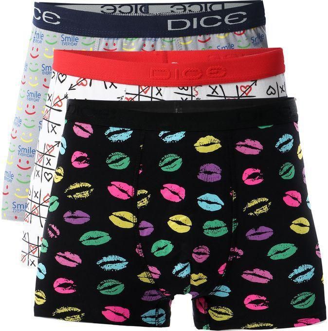 Dice - Set Of (3) Printed Boxer - For Men And Boys @ Best Price