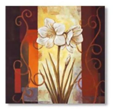 Decorative Wall Painting With Frame Brown/Beige/White 20x20cm