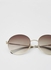 Women's Full Rim Metal Round Sunglasses - Lens Size: 58 mm