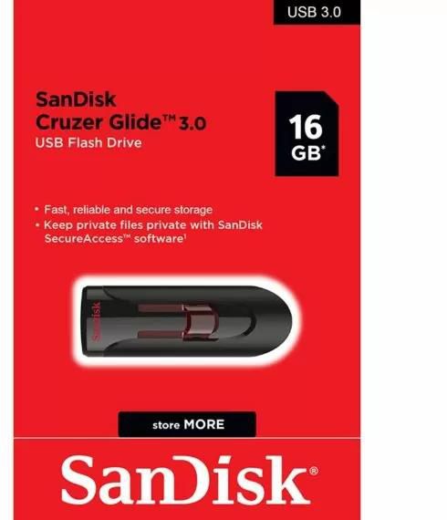 SanDisk Cruzer Glide 16GB 3.0 USB Flash Drive (SDCZ600-016G-G35)