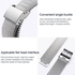 Samsung Watch 3 45MM - Galaxy Watch 46MM Gear S3- 22mm Stainless Steel Single Buckle Replacement Strap Watchband (Silver)