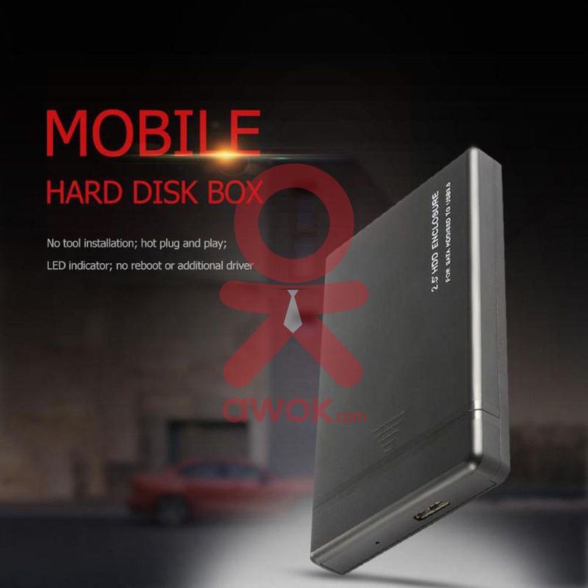 2.5" USB3.0 SATA3.0 HDD Hard Disk Drive External HDD Enclosure Case Tool Free 6 Gbps Support,C6615B,Black