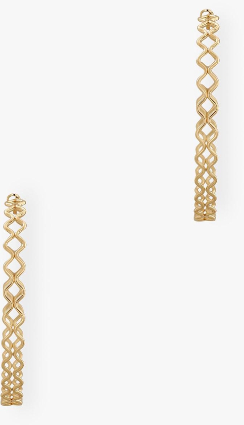 Gold Cutout Hoop Earrings