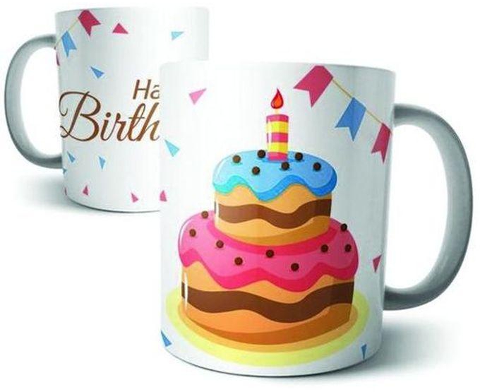 Happy Birthday Porcelain Mug - Multicolor