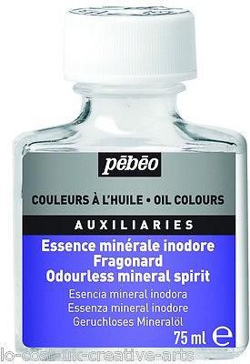 Pebeo Artist Oil Painting Auxiliaries Odourless Mineral Spirit 75ml Bottle