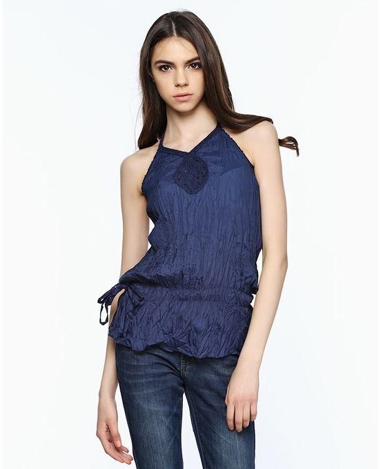 Ravin Backless Top - Navy Blue