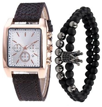 Men's Casual Date Display Analog Watch NNSB03703679 With Bracelet