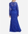 ELMA Embroidered Maxi Dress With Bolero - Dark Blue