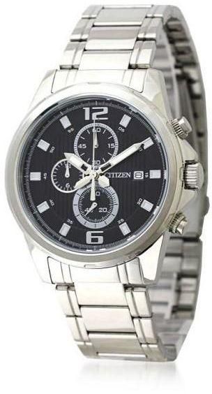 Citizen Chronograph Watch for Men - Analog Stainless Steel Band - AN3550-55E