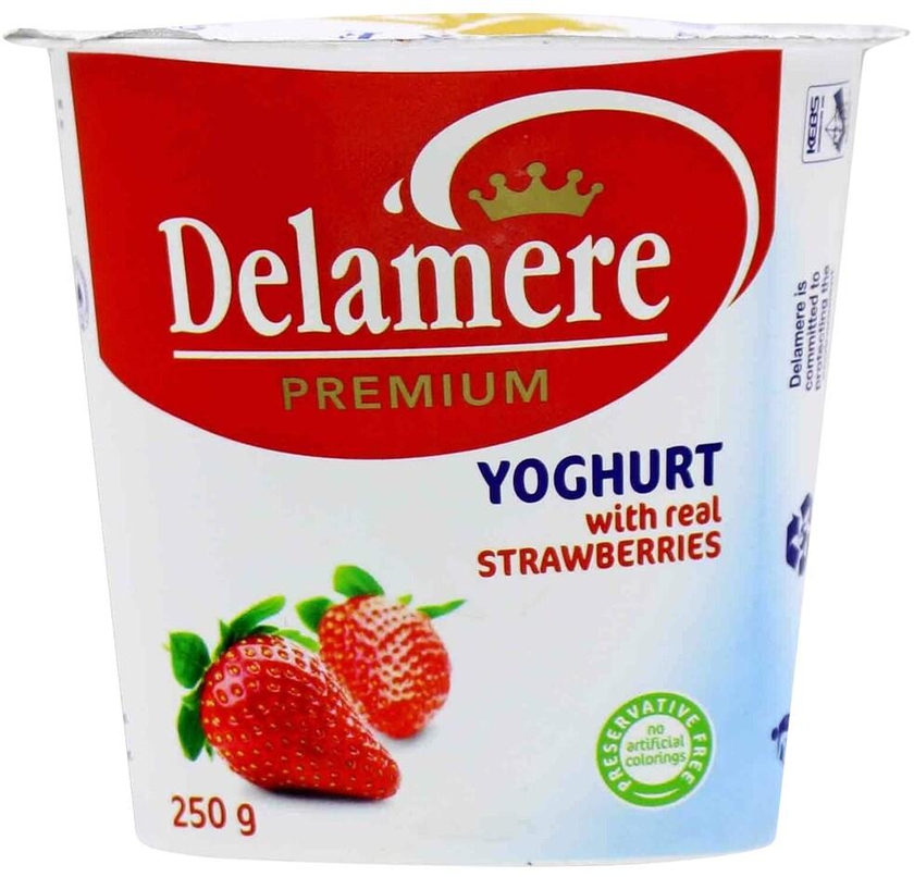 Delamere Premium Real Strawberry Yoghurt 250ml
