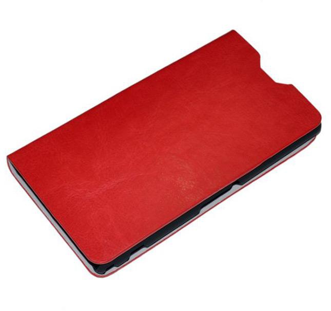 Wallet Leather Case for Sony Xperia Z3 Plus Dual, Sony E6533 Red