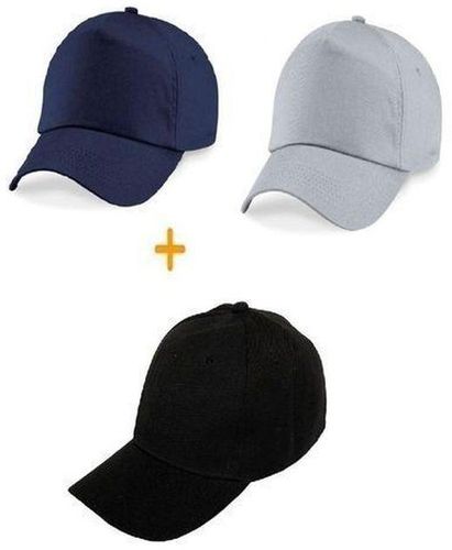 Face Cap With Adjustable Strap - Navy Blue, Grey & Black