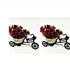 Artificial Small Flower Pot Set Of 2 Pieces Made In Turkey