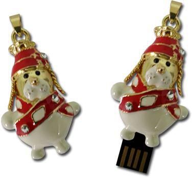 Christmas Gift  White Dog USB Flash Disk Drive Memory - 16 GB